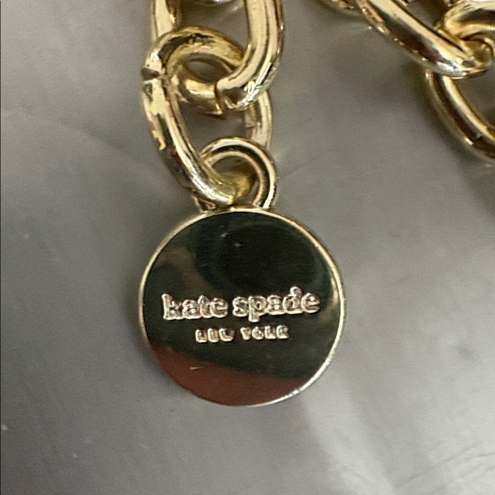 NWT- Kate Spade Gold Chain Belt with 5 charms + Kate Spade sphere, S/M - Picture 5 of 5